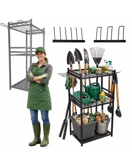 Stojak LUARO na narzędzia ogrodowe grabie łopaty miotły organizer warsztatowy
