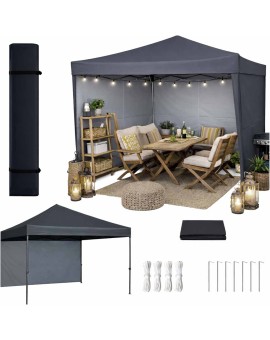 Pawilon ogrodowy LUARO namiot imprezowy handlowy altana 3x3 m czarny