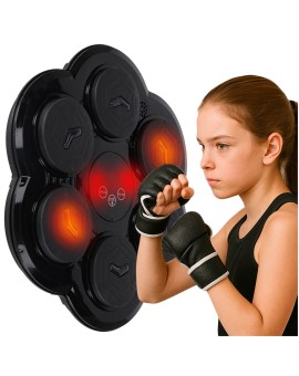 Tarcza bokserska treningowa na ścianę trenażer muzyka LED USB rękawice