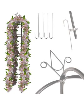 Pergola ogrodowa LUARO kolumnowa słup kolumna dzwon stojak na róże kwiaty pnące metalowa 195 cm