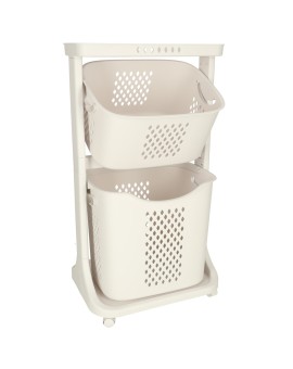 Pojemnik na zabawki kosz na ubrania organizer podwójny jeżdżący Kik Sp. z o. o. Sp. k. | Time- 2