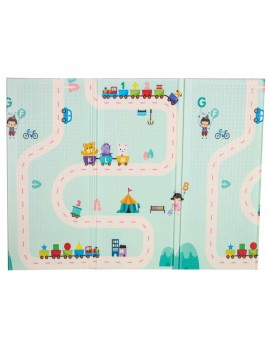 Mata edukacyjna piankowa dwustronna składana pandy ulica 180 x 200cm Kik Sp. z o. o. Sp. k. | Time- 2