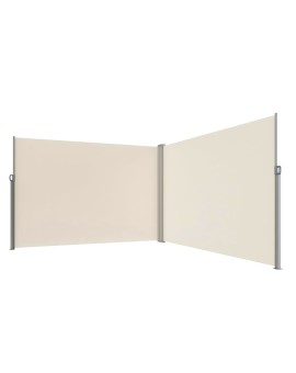 Markiza narożna boczna tarasowa LUARO parawan zwijany 180 x 620 cm beżowy