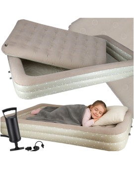 Łóżko dziecięce materac dmuchany do spania turystyczny pompka 140cm x 90cm