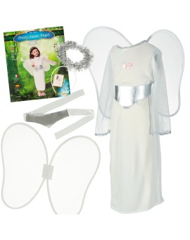 Kostium strój karnawałowy przebranie aniołek aureola jasełka 4 el rozmiar S