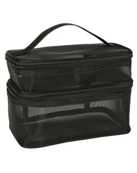 Kosmetyczka damska męska podróżna organizer składany XXL czarny