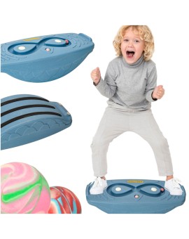 Deska do balansowania bujania równoważnia z labiryntem bujak balansowy dla dzieci granatowa