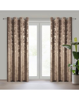 Zasłona Gotowa Raja 140 X 250 Cm Brązowy