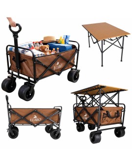 Wózek transportowy LUARO plażowy składany ze stolikiem 2w1