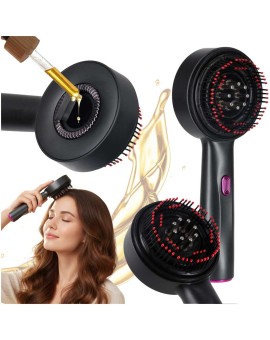 Masażer szczotka do masażu skóry głowy aplikator olejków USB czarna