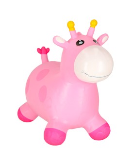 Skoczek dla dzieci do skakania z pompką gumowy różowa żyrafa Kik Sp. z o. o. Sp. k. | Time- 2