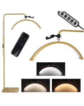 Lampa do przedłużania rzęs LED 36W regulowana kosmetyczna bezcieniowa łuk złota