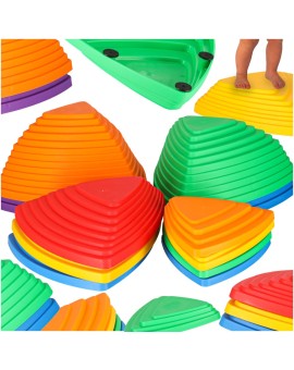 Ścieżka sensoryczna kamienie rzeczne do treningu równowagi podłoga to lawa gra 11 elementów kolorowa