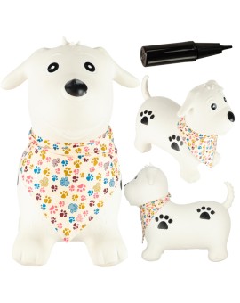 Skoczek dla dzieci do skakania z pompką gumowy piesek