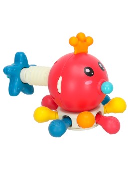 Zabawka sensoryczna gryzak dla niemowląt ośmiornica Bibi-inn czerwona Kik Sp. z o. o. Sp. k. | Time- 2