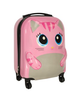 Walizka podróżna dla dzieci bagaż podręczny na kółkach kot różowa Kik Sp. z o. o. Sp. k. | Time- 2