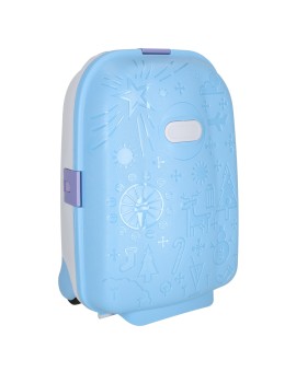 Walizka podróżna kabinowa dla dzieci na kółkach LED bagaż podręczny z imieniem niebieska Kik Sp. z o. o. Sp. k. | Time- 2