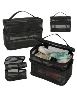 Kosmetyczka damska męska podróżna organizer składany XXL czarny
