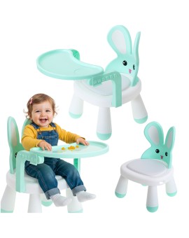 Krzesełko stolik do karmienia i zabawy miętowy