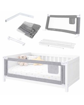 Barierka do łóżka ochronna zabezpieczenie blokada osłona 160cm szara