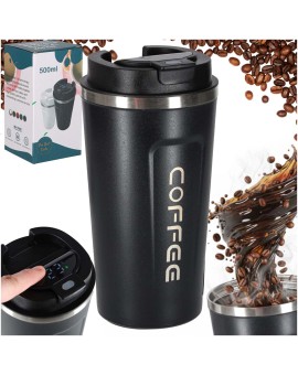 Smart kubek podróżny z wyświetlaczem LED czarny 500ml