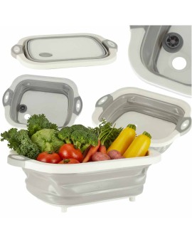 Miska składana silikonowa deska do krojenia ociekacz zlew turystyczna