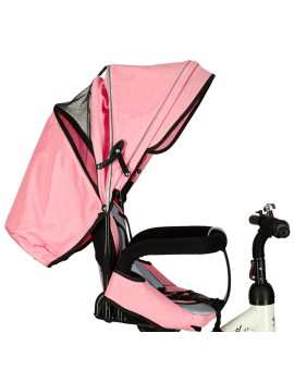 Rowerek trójkołowy Trike Fix V3 rower spacerówka 3w1 obracany 360 wolne koło różowy Kik Sp. z o. o. Sp. k. | Time- 2