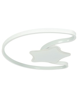 Lampa LED sufitowa plafon do pokoju dziecięcego ściemniana + pilot księżyc biała Kik Sp. z o. o. Sp. k. | Time- 2