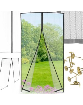 Moskitiera siatka magnetyczna LUARO na drzwi solidna mocny magnes 160x230cm