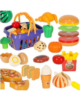 Warzywa jedzenie na rzepy do krojenia w koszyku akcesoria 26 elementów