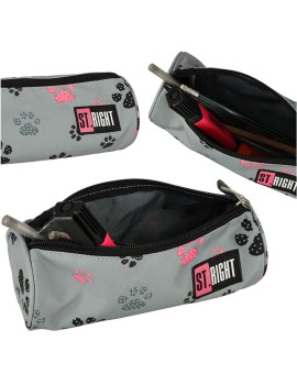 Piórnik szkolny saszetka tuba St. Right szary