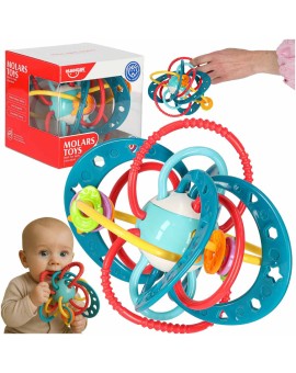 Gryzak grzechotka sensoryczna dla malucha turkusowa