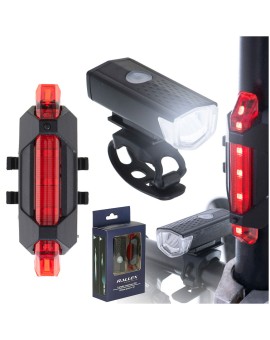 Lampka rowerowa LED RALLEX zestaw tył-przód na rower kierownicę USB