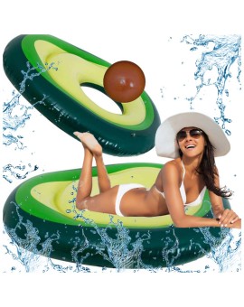 Materac dmuchany do pływania awokado z pestką piłką 150x115 cm XL