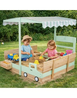 Piaskownica drewniana LULILO Vendo obracany daszek 360° zamykana ławki 120cm Kik Sp. z o. o. Sp. k. | Time- 2