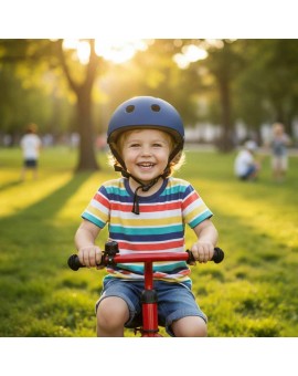 Kask rowerowy dla dziecka Trike Fix dziecięcy regulowany LED M 55-58cm granatowy Kik Sp. z o. o. Sp. k. | Time- 2