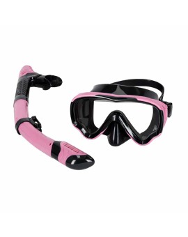 Maska do snurkowania okulary rurka fajka zestaw różowo-czarny Kik Sp. z o. o. Sp. k. | Time- 2