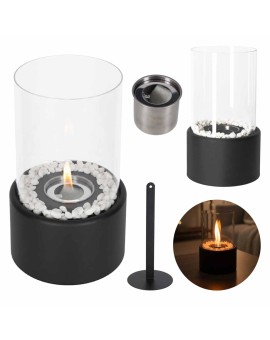 Biokominek wolnostojący stołowy bezdymny na biopaliwo pionowy