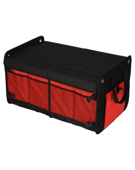Organizer do bagażnika auta 56L XXL wzmocniony składany z klapą czarno-czerwony Kik Sp. z o. o. Sp. k. | Time- 2