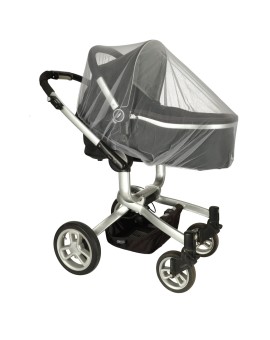 Moskitiera siatka na owady elastyczna na gumkę do wózka uniwersalna 140cm szara