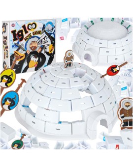 Gra zręcznościowa zbuduj igloo pingwiny