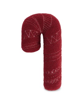 Poduszka świąteczna laska cukrowa 27x46 cm z tkaniny typu bukla czerwono, biała