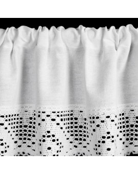 Zazdrostka z tkaniny z przewagą bawełny zdobiona koronką Eurofirany | Time4house - 3