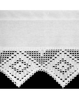 Zazdrostka z tkaniny z przewagą bawełny zdobiona koronką Eurofirany | Time4house - 4