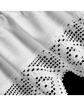 Zazdrostka z tkaniny z przewagą bawełny zdobiona koronką Eurofirany | Time4house - 5