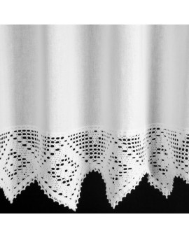 Zazdrostka z tkaniny z przewagą bawełny zdobiona koronką Eurofirany | Time4house - 6