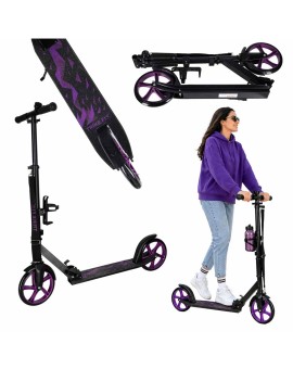 Hulajnoga miejska Trike Fix składana koła 200mm czarno-fioletowa