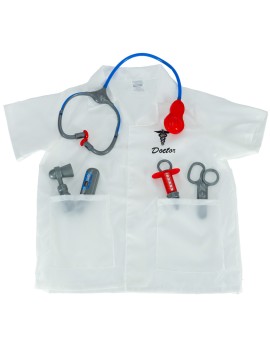 Kostium strój karnawałowy przebranie lekarz strój doktora kitel lekarski zestaw 3-8 lat