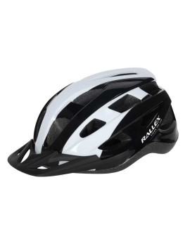Kask rowerowy na rower RALLEX damski męski regulowany czarno-biały M 54-58cm