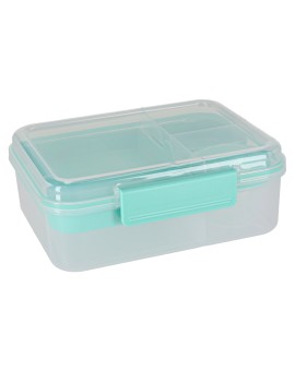 Lunch box śniadaniówka pudełko śniadaniowe z przegródkami dzielone 2200ml miętowe Kik Sp. z o. o. Sp. k. | Time- 2